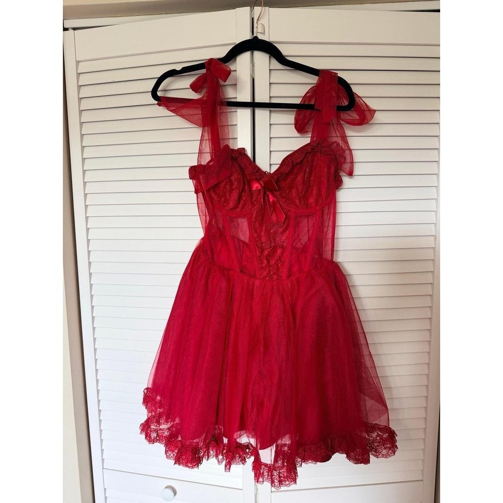 Dolls Kill Red lace dress
